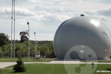 Biogas holder in Symbiona municipal plant WWTP